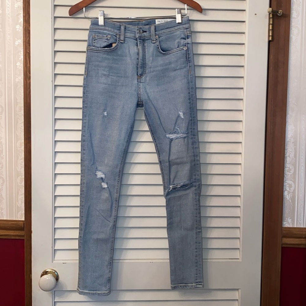 Rag and Bone high rise distressed jeans 26